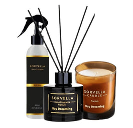 Sorvella Perfume Day Dreaming zestaw dyfuzor zapachowy 120ml + zapach do wnętrz 200ml + świeca zapachowa 170g