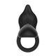 B-Series Magic Double Vibrating Ring wibrujący pierścień na penisa z pilotem Black