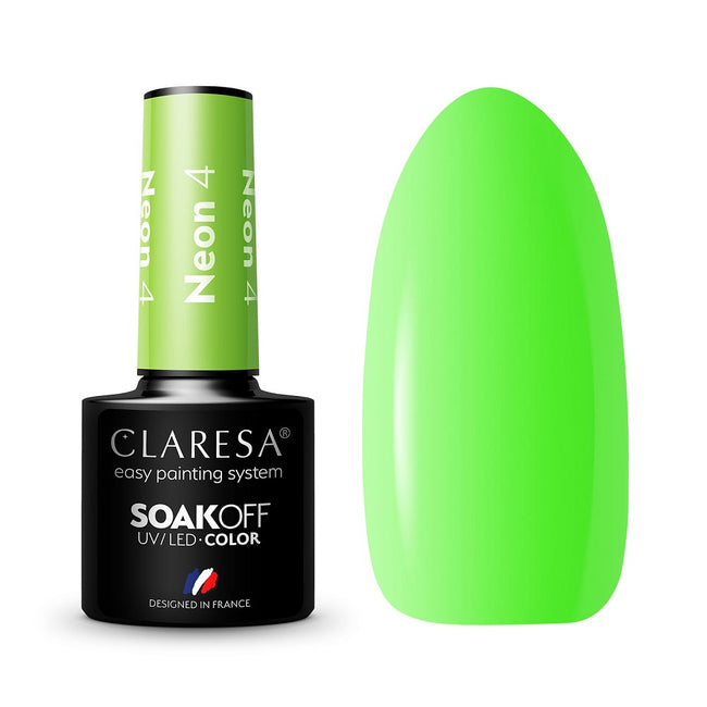 Claresa Soak Off UV/LED Neon lakier hybrydowy