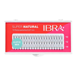 Ibra Super Natural kępki sztucznych rzęs 10 D-0.07mm C Mix