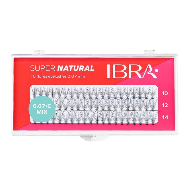 Ibra Super Natural kępki sztucznych rzęs 10 D-0.07mm C Mix