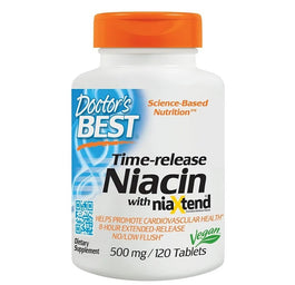Doctor's Best Niacyna niaXtend 500mg suplement diety 120 tabletek