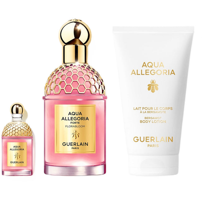Guerlain Aqua Allegoria Florabloom Forte zestaw woda perfumowana spray 75ml + balsam do ciała 75ml + miniatura wody perfumowanej 7.5ml