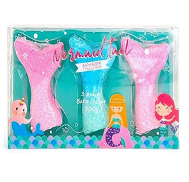 Love Skin Mermaid Tail Bath Fizzer zestaw musujących bomb do kąpieli 3x100g