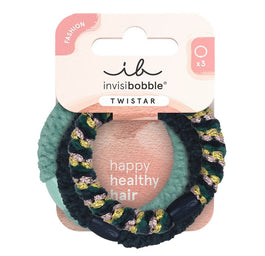 Invisibobble Twistar gumki do włosów plecione Blue Balance 3szt.