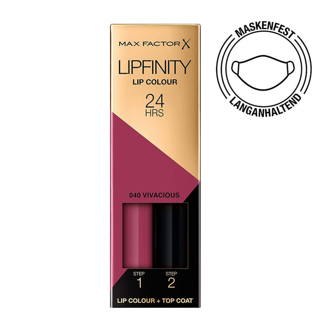 Max Factor Lipfinity Lip Colour dwufazowa pomadka w płynie o długotrwałym efekcie 040 Vivacious