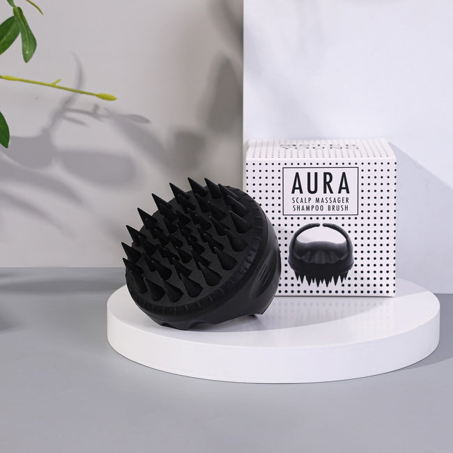 Sister Young Aura Scalp Massager Shampoo Brush szczotka do mycia i masażu skóry głowy Black