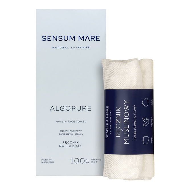 Sensum Mare Algopure ręcznik muślinowy bambusowo-algowy do twarzy