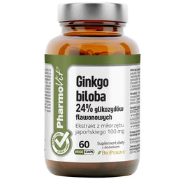 Pharmovit Ginkgo biloba 24% glikozydów flawonowych suplement diety 60 kapsułek