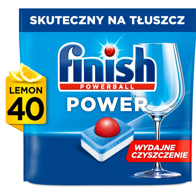 Finish Power Lemon tabletki do mycia naczyń w zmywarce 40szt