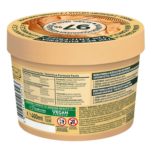 Garnier Fructis Cocoa Butter Hair Food wygładzająca maska do włosów puszących się i niesfornych 400ml