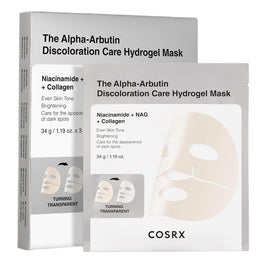 COSRX The Alpha-Arbutin Discoloration Care Hydrogel Mask hydrożelowa maseczka w płachcie na przebarwienia 3szt.