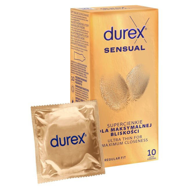 Durex Sensual super cienkie prezerwatywy lateksowe 10szt