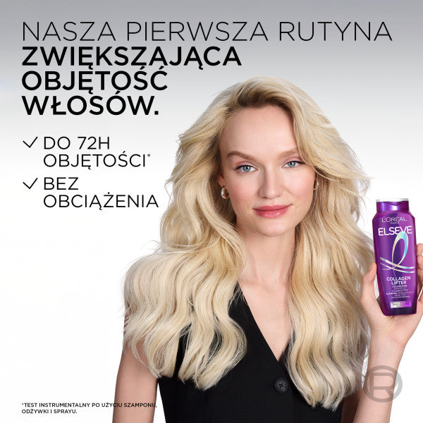 L'Oreal Paris Elseve Collagen Lifter szampon zwiększający objętość do włosów cienkich i pozbawionych objętości 400ml