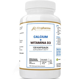 AltoPharma Calcium + Witamina D3 suplement diety 120 kapsułek