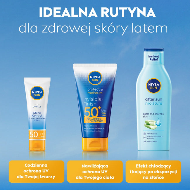 Nivea Sun Protect & Moisture nawilżający balsam do opalania Invisible Finish SPF50+ 150ml