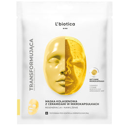 L'biotica Maska kolagenowa z ceramidami w mikrokapsułkach Regeneracja i Nawilżenie 1szt.