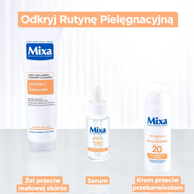 MIXA Comfort Cleanser żel do mycia twarzy przeciw przebarwieniom Witamina C + Skwalan 150ml