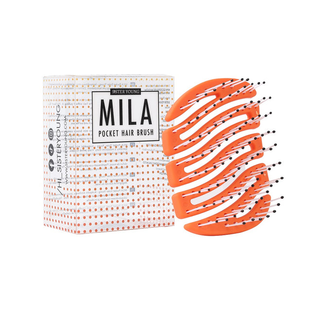 Sister Young Mila Pocket Hair Brush mała szczotka do włosów Apricot