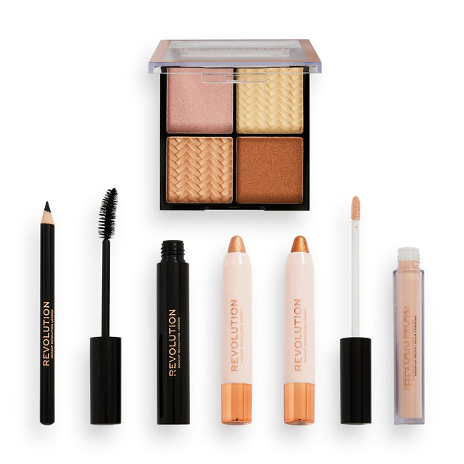 Makeup Revolution Get The Look: Metallic Glam Makeup Set zestaw produktów do makijażu
