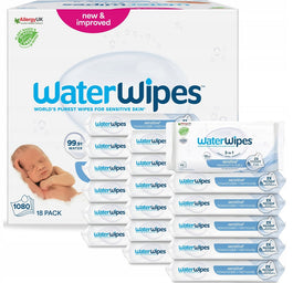 WaterWipes Sensitive+ Noworodek i Niemowlę chusteczki nawilżane 18x60szt.