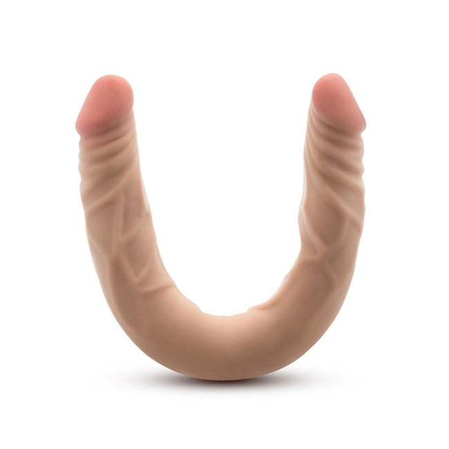 Blush Dr.Skin+ Posable Double Dong dwustronne realistyczne dildo Beige 35.6cm