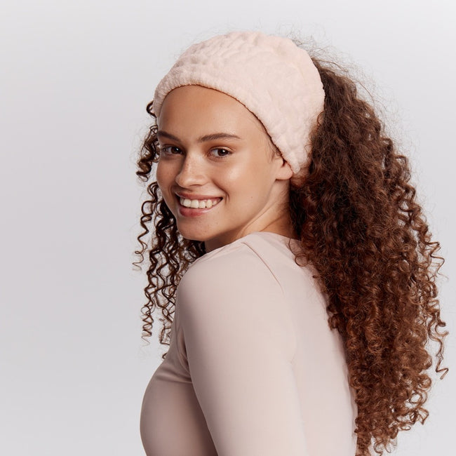 Glov Extra Wide Headband multifunkcyjna szeroka opaska na włosy Pastel Pink