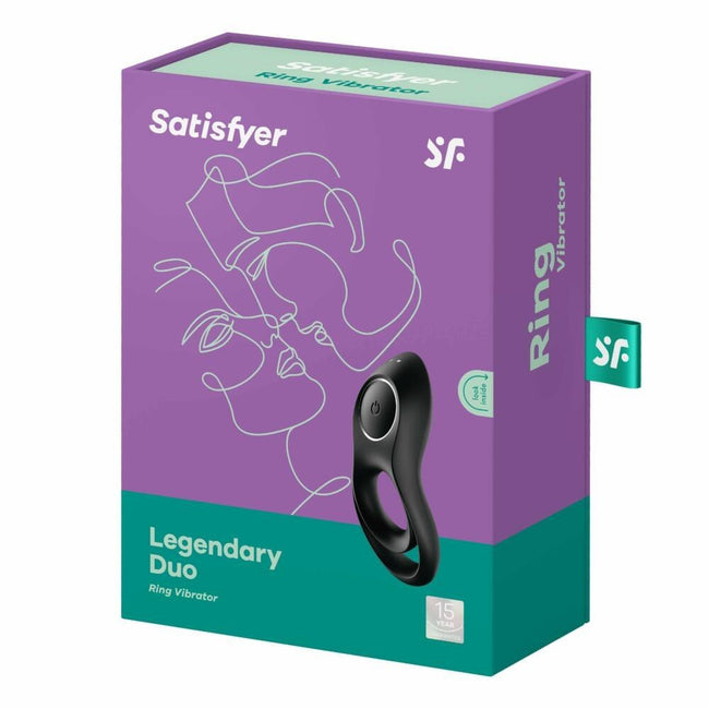 Satisfyer Legendary Duo wibrujący pierścień na penisa Black