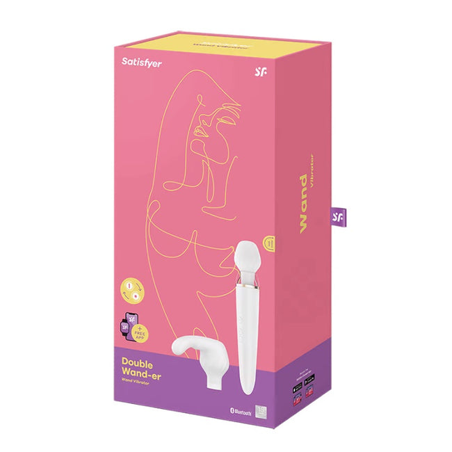 Satisfyer Double Wand-er wibrator różdżka Biała
