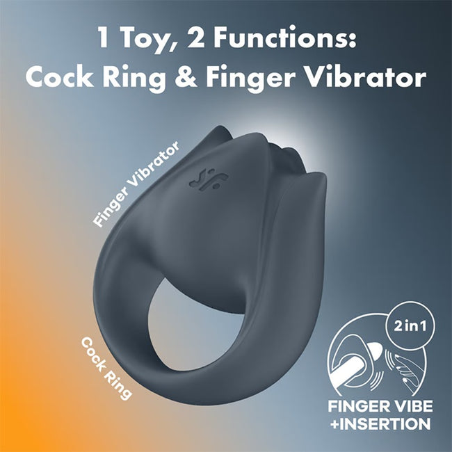 Satisfyer Perfect Pair 2 wibrujący pierścień dla par Grey