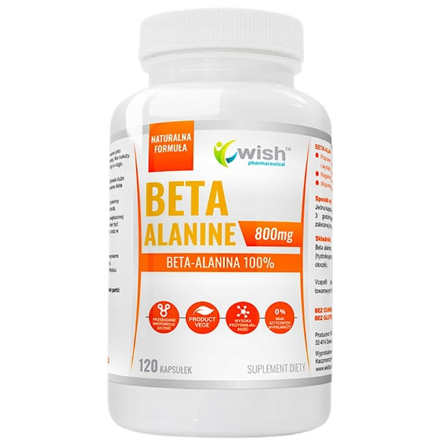 WISH Pharmaceutical Beta Alanine 800mg suplement diety 120 kapsułek