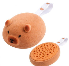 Ecarla Dwustronna gąbka do mycia ciała na mokro Kapibara