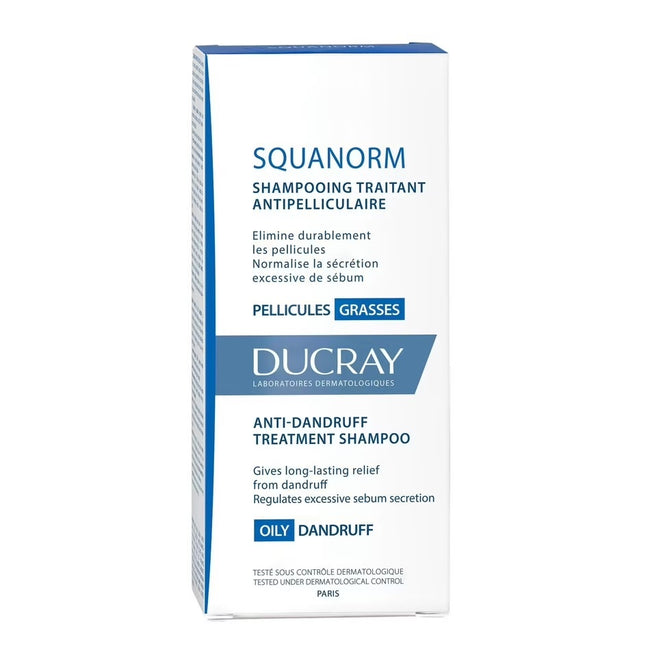 DUCRAY Squanorm szampon leczniczy do łupieżu tłustego 200ml
