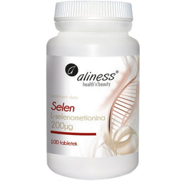 Aliness Selen L-selenometionina 200µg suplement diety 100 tabletek