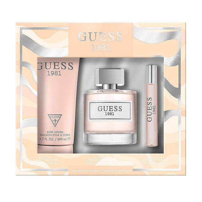 Guess Guess 1981 zestaw woda toaletowa spray 100ml + balsam do ciała 200ml + miniatura wody toaletowej spray 15ml