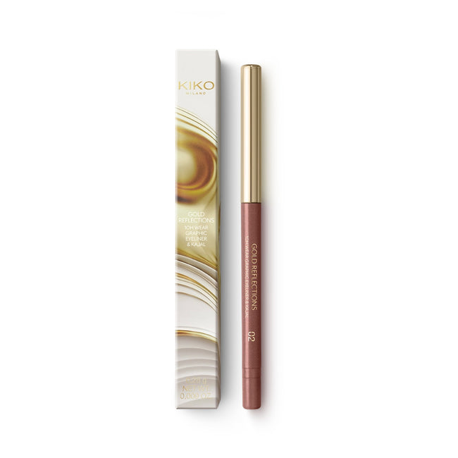 KIKO Milano Gold Reflections 10H Wear Graphic Eyeliner & Kajal eyeliner i kredka kajal o 10-godzinnej trwałości