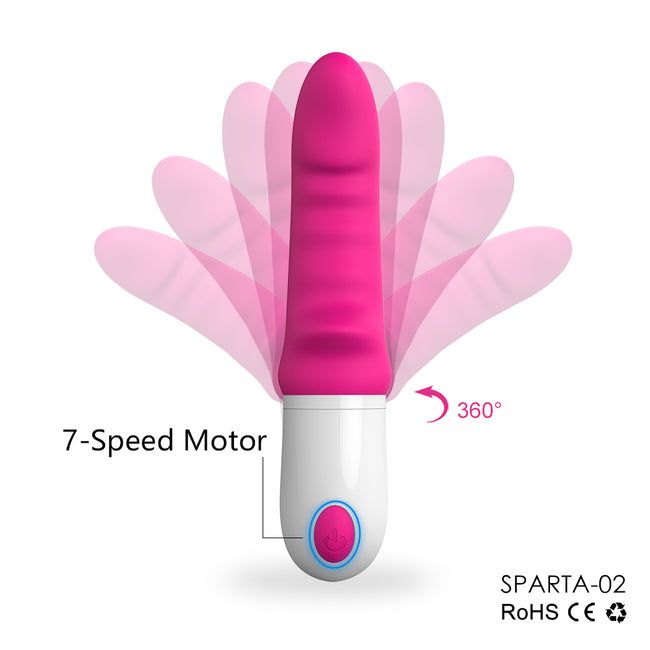 S-HANDE Sparta II wibrator z 9 trybami wibracji Red Rose
