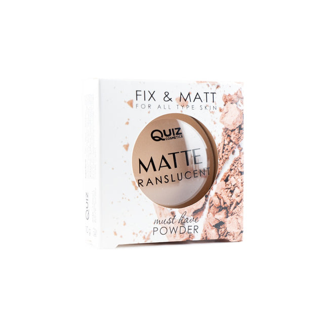 Quiz Cosmetics Matte Translucent Powder transparentny puder matujący