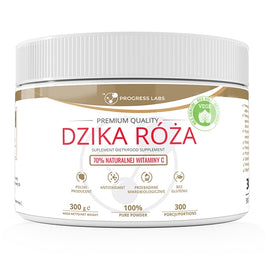 Progress Labs Dzika Róża 70% naturalnej witaminy C suplement diety w proszku 300g
