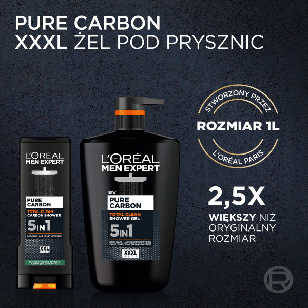 L'Oreal Paris Men Expert Pure Carbon Total Clean żel pod prysznic 5w1 1000ml