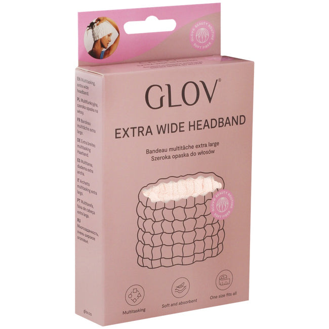 Glov Extra Wide Headband multifunkcyjna szeroka opaska na włosy Pastel Pink