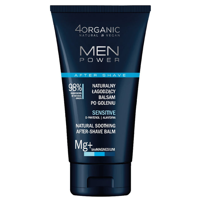 4organic Men Power naturalny łagodzący balsam po goleniu Sensitive