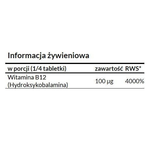 Apollo's Hegemony Hydroxocobalamin Tabs suplement diety 120 tabletek
