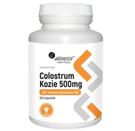 Aliness Colostrum Kozie IG 28% 500mg suplement diety 100 kapsułek