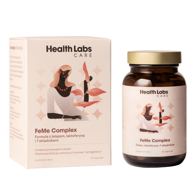 HealthLabs FeMe Complex dla lepszego wchłaniania żelaza 60 kapsułek