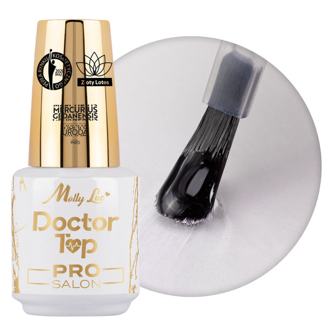 MollyLac Doctor Top Pro Salon top nabłyszczający samoregenerujący no wipe bez przecierania 15g