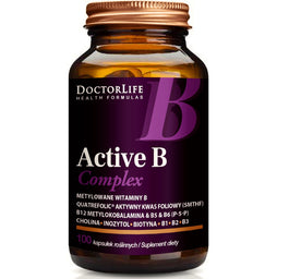 Doctor Life Active B Complex optymalny kompleks witamin B suplement diety 100 kapsułek