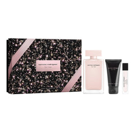 Narciso Rodriguez For Her zestaw woda perfumowana spray 100ml + woda perfumowana spray 10ml + balsam do ciała 50ml