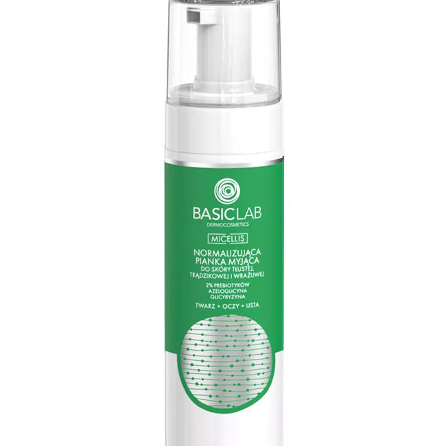 BasicLab Micellis normalizująca pianka myjąca do skóry tłustej trądzikowej i wrażliwej 150ml