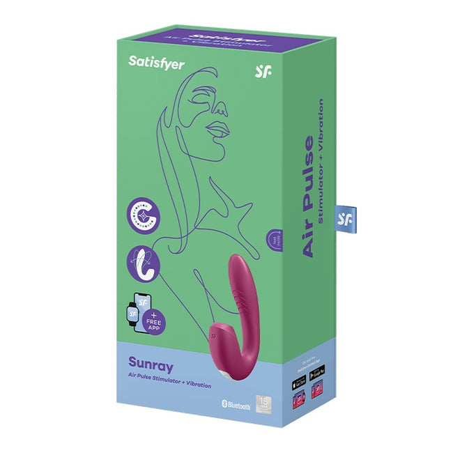Satisfyer Sunray stymulator łechtaczkowy z wibracjami Berry